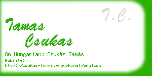 tamas csukas business card