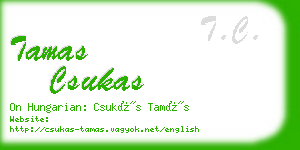 tamas csukas business card